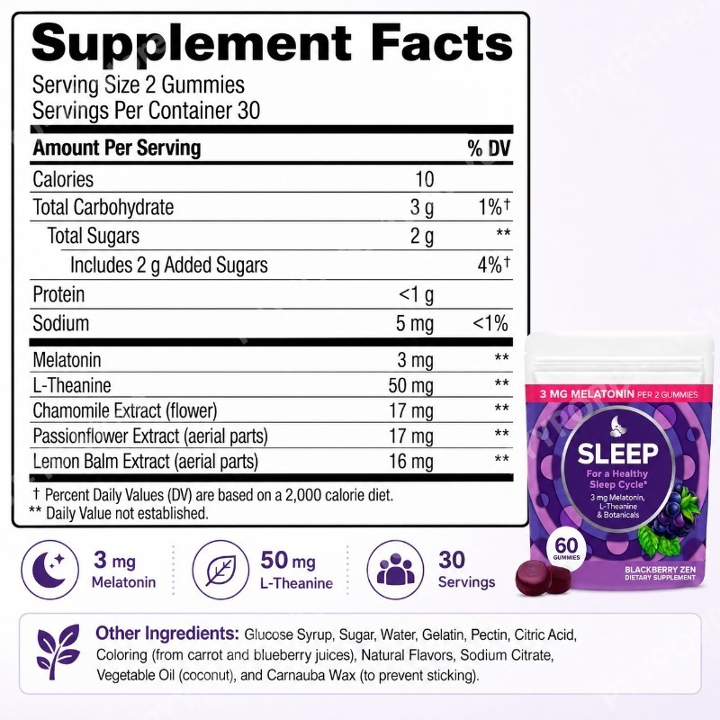 Melatonin Sleep Gummies 3mg wi - Melatonin Sleep Gummy 评论和价格