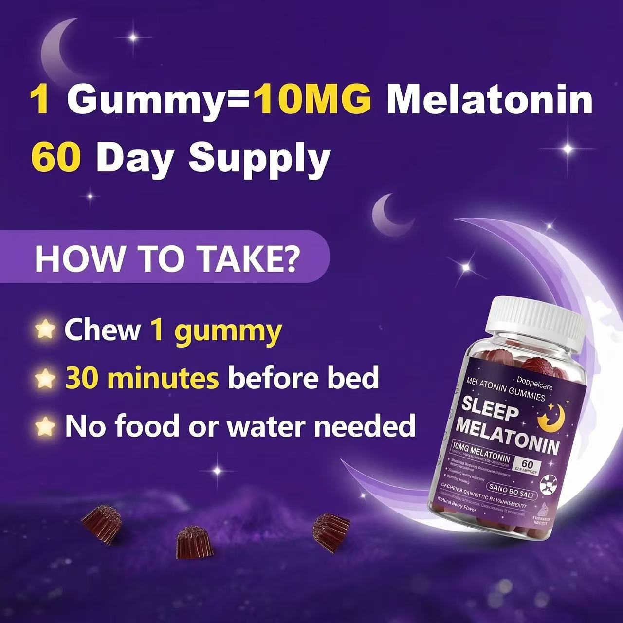 Sleep Melatonin Gummies Sugar- - Melatonin Sleep Gummy 评论和价格